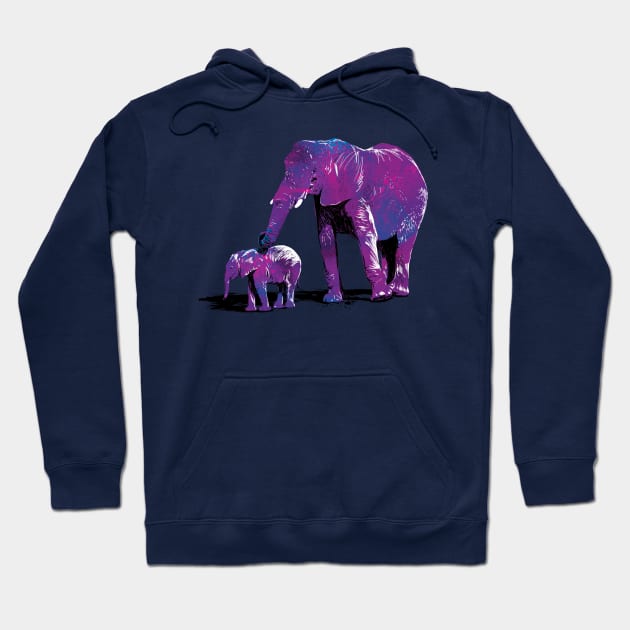 Elephant Momma Hoodie by polliadesign